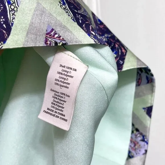 New CINQ À SEPT Luisa Silk Strapless Mini Dress in Green size 8